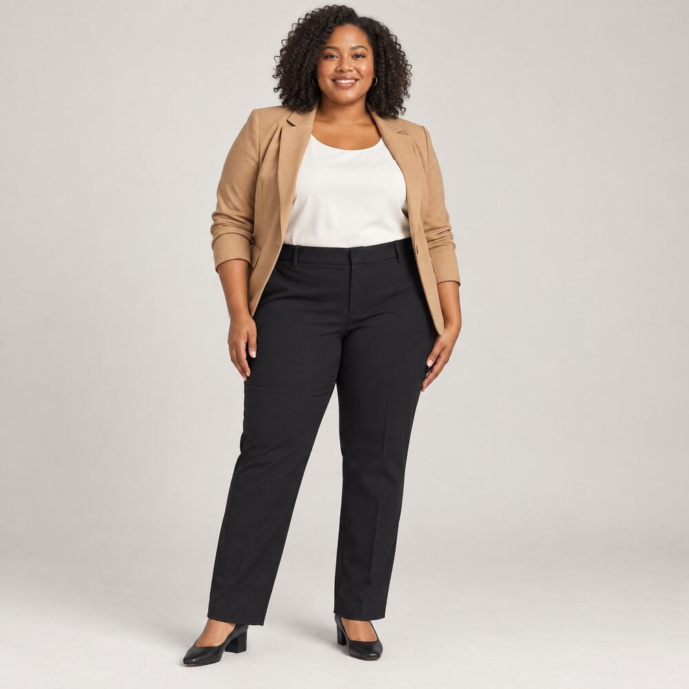 J.Crew Trousers WMNS 24 Black Slim Fit Full Length Stretch Plus Size Workwear